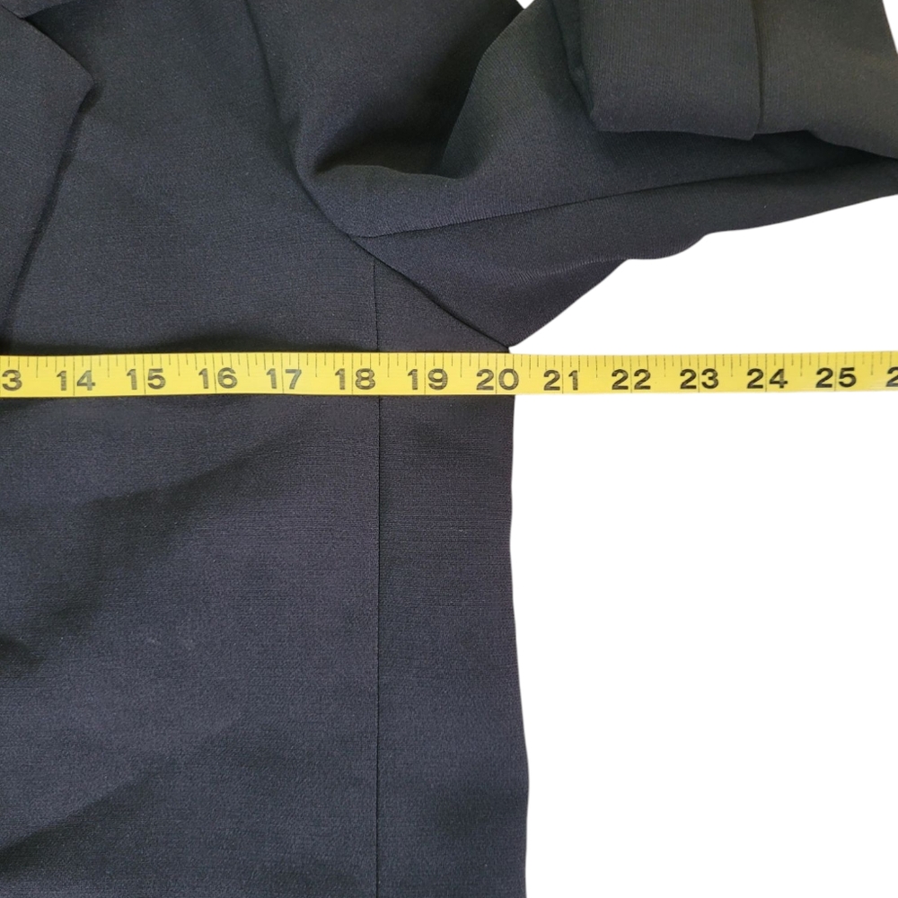 ALPHA & OMEGA Outerwear Black Open Front 3/4 Sleeve Blazer Jacket Size M - Picture 10 of 16